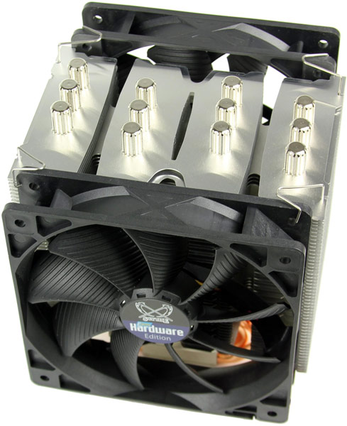Процессорный охладитель Scythe Mugen 4 PC Games Hardware Edition комплектуется двумя 120-миллиметровыми вентиляторами Glide Stream 