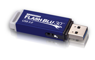 Флэш-накопитель Kanguru FlashBlu30 предложен в четырех вариантах объема: 8, 16, 32 и 64 ГБ