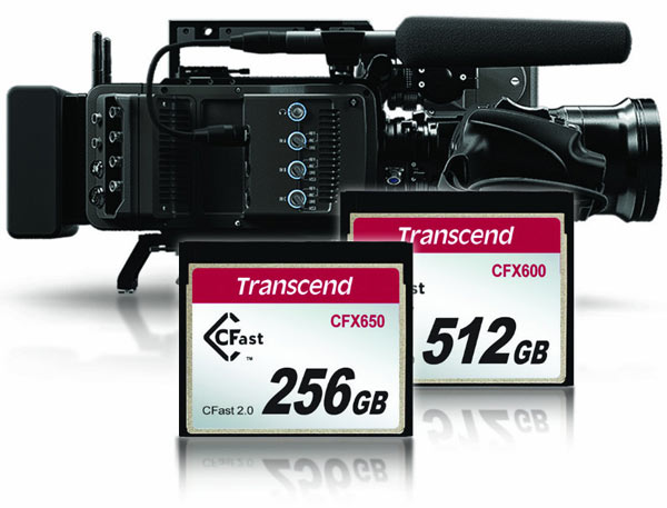 Transcend выпускает карты памяти CFast 2.0 CFX650/600 для профессиональной видеоаппаратуры с поддержкой разрешения 4K