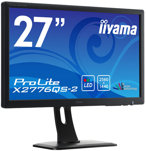 Монитор iiyama ProLite XB2776QS-2 оснащен видеовходами DL-DVI, HDMI, DisplayPort и D-Sub