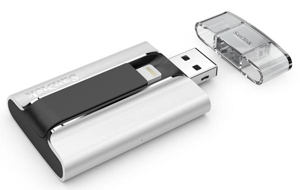 Доступны накопители SanDisk iXpand объемом 16, 32 и 64 ГБ
