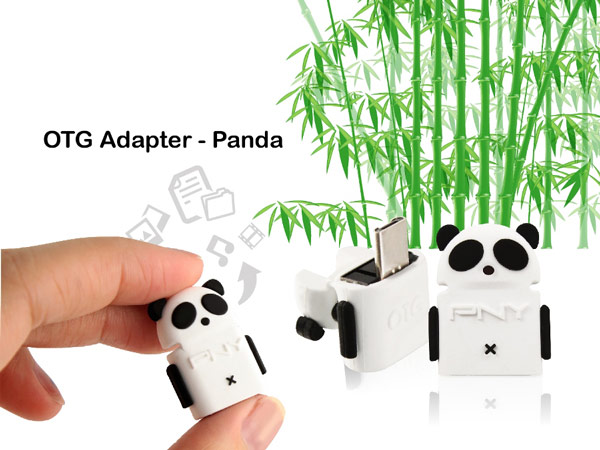 Pny комплектует миниатюрный накопитель Micro M2 переходником USB OTG в форме панды