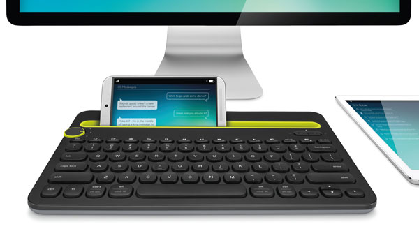 Клавиатура Logitech K480 имеет стандартную раскладку