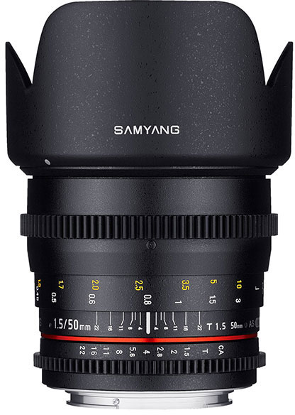 Оптическая схема объектива Samyang 50mm T1.5 AS UMC состоит из девяти элементов в шести группах