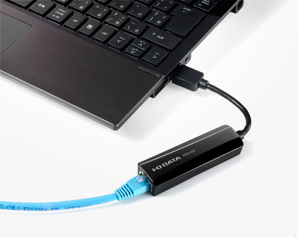 Адаптер I-O Data ETG5-US3 питается от порта USB