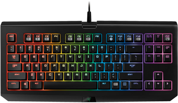 Клавиатура Razer BlackWidow Tournament Edition Chroma имеет отсоединяемый кабель USB