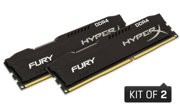 HyperX Fury DDR4 стала первой линейкой модулей памяти с функцией автоматического разгона для ПК, процессоры которых используют данную микроархитектуру