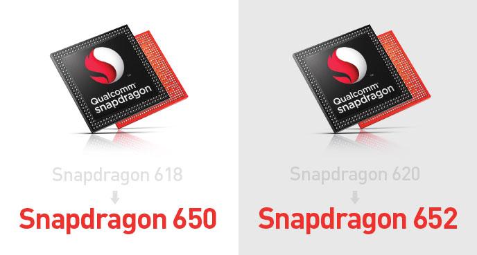 Новые SoC Snapdragon 652 и 650 представляют собой переименованные Snapdragon 620 и 618 
