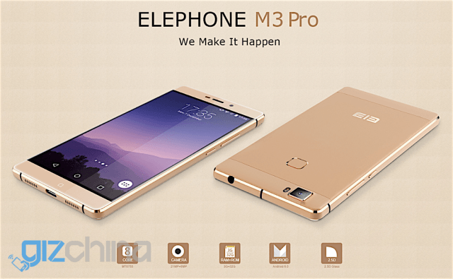 Смартфон Elephone M3 Pro получит порт USB C