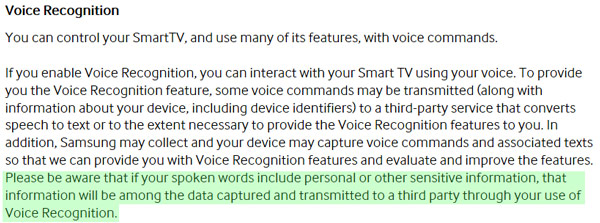 «Политика конфиденциальности» Samsung дополнена разделом, посвященном SmartTV