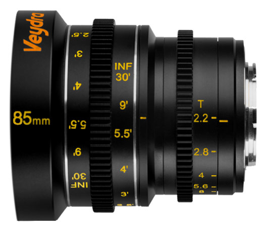 Объектив Veydra Mini Prime 85mm T2.2 системы Micro Four Thirds предназначен для видеосъемки