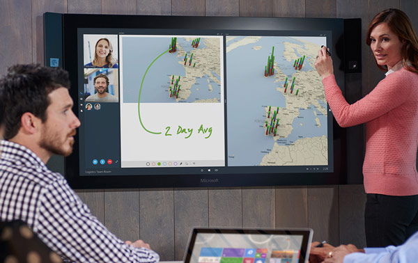 Microsoft Surface Hub — моноблочный ПК с 84-дюймовым сенсорным экраном 4К