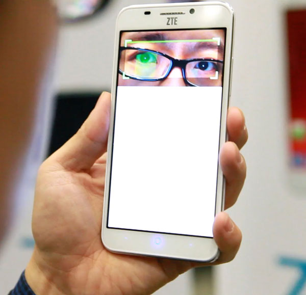 В смартфонах ZTE будет использоваться технология Eyeprint ID