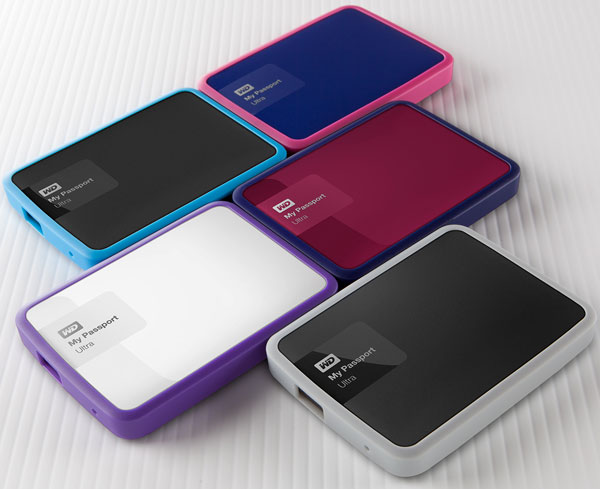Одновременно с накопителями WD My Passport Ultra и My Passport for Mac представлены разноцветные сменные накладки Grip Pack