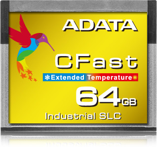 Промышленный накопитель Adata CFast ICFS332 доступен в объёме 64 ГБ