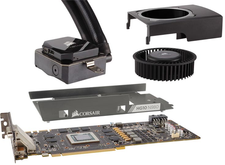 Крепления Corsair Hydro Series HG10 N980 и N970 совместимы с 3D-картами GeForce GTX GTX 980 Ti, Titan X, GTX 980, GTX 970 и GTX 760