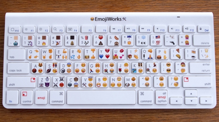 Стандартная модель Emoji Keyboard включает по одному смайлику на кнопке 