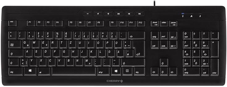 Клавиатура Cherry Stream 3.0 выпускается в черном и светло-сером вариантах