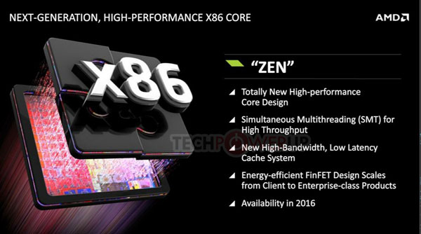 Первые процессоры AMD Zen появятся на рынке лишь в конце 2016 года