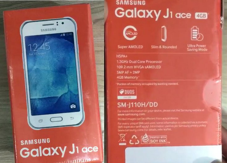 Смартфон Samsung Galaxy J1 Ace оснастили 512 МБ ОЗУ