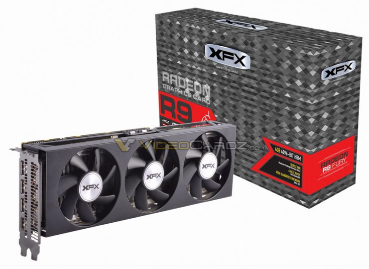 Данных о частотах GPU и памяти 3D-карты XFX R9 Fury пока нет