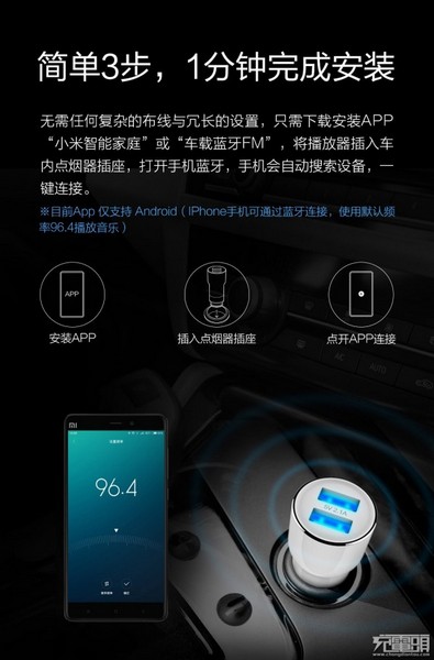 FM-трансмиттер Xiaomi сможет играть музыку с сопряжённого смартфона