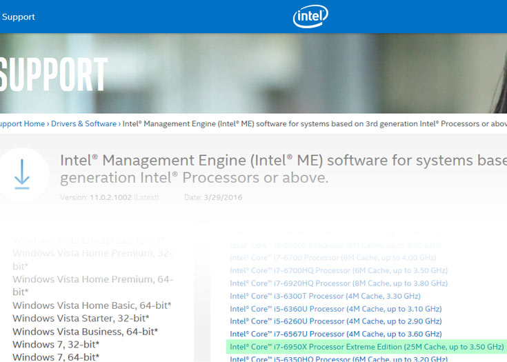 В серию Intel Core i7-6900 входят многоядерные процессоры на микроархитектуре Broadwell-E