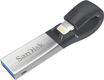 Производитель изменил дизайн флэш-накопителя SanDisk iXpand для мобильных устройств Apple 