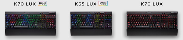Corsair K70 Lux RGB, K65 Lux RGB и K70 Lux