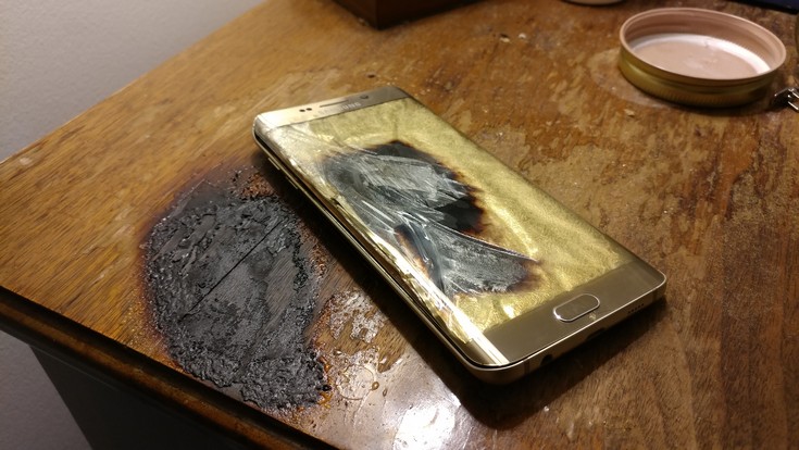 Загорелся ещё один смартфон Samsung Galaxy S6 Edge Plus