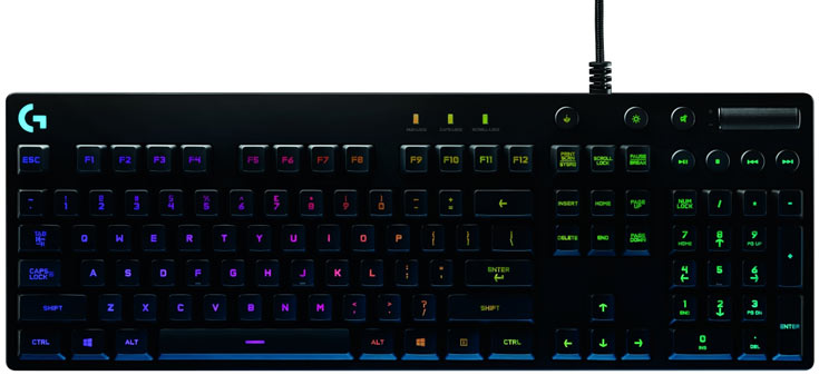 Клавиатура Logitech G810 Orion Spectrum ориентирована на любителей игр