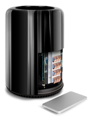 Aura объемом 4 ТБ в 16 раз увеличивает SSD настольного компьютера Apple Mac Pro образца 2013 года