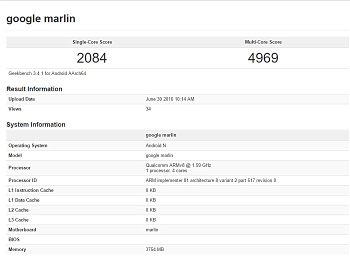 Marlin построен на однокристальной системе Qualcomm Snapdragon 820