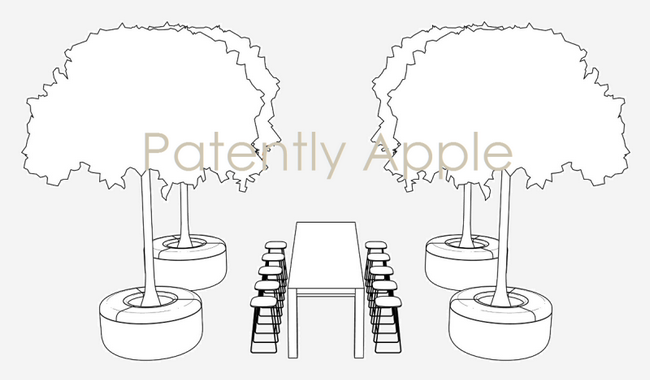 Apple патентует идею деревьев, используемых для украшения интерьера своих магазинов