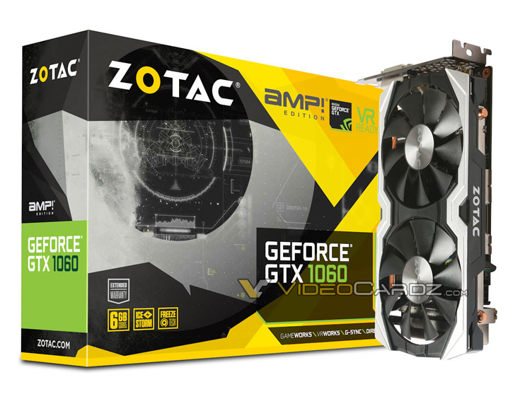О цене 3D-карты Zotac GeForce GTX 1060 AMP! данных пока нет