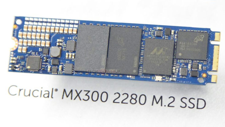 В SSD Crucial MX300 используется флэш-память типа TLC NAND