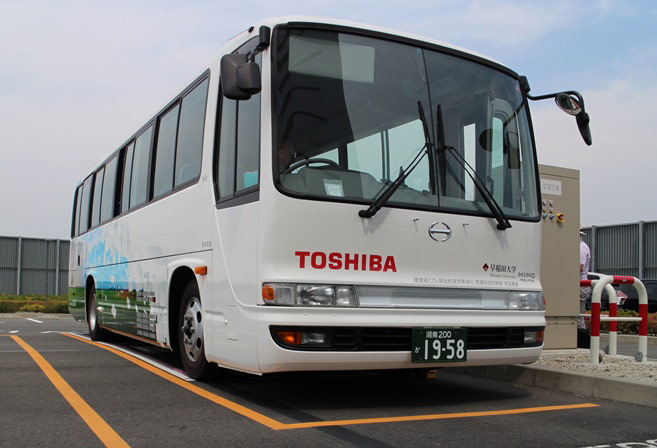 В электробусах Toshiba используются литий-ионные аккумуляторы SCiB