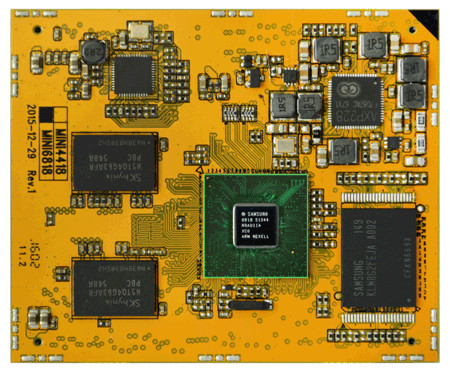 Модуль Boardcon Mini6818 устанавливается на дочернюю плату, совместимую с другими решениями Boardcon