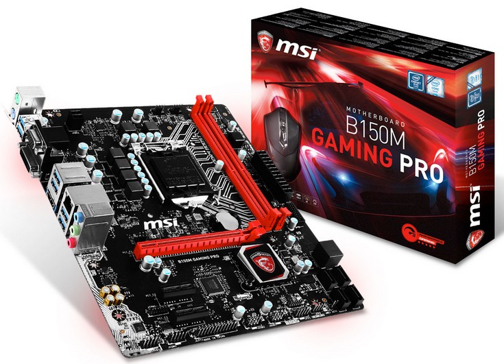 Плата MSI B150M Gaming Pro получила два слота для ОЗУ