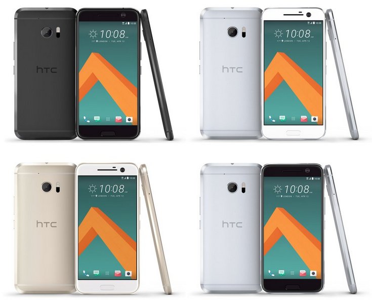 Смартфон HTC 10 будет доступен в четырех цветовых вариантах. Новые фотографии