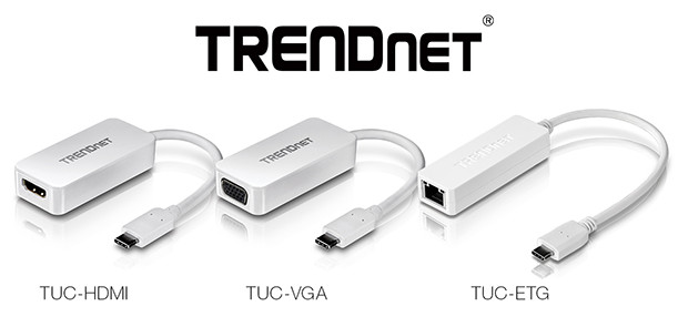 TrendNet представила адаптеры TUC-HDMI, TUC-VGA и TUC-ETG