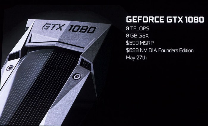 Видеокарта Nvidia GeForce GTX 1080, оцененная в $599, опережает по производительности две GeForce GTX 980 в режиме SLI