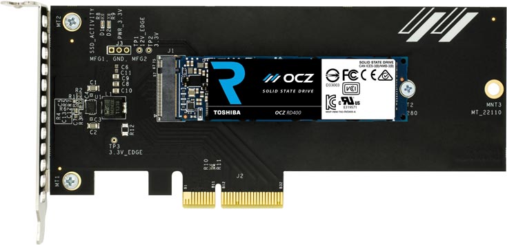 Твердотельные накопители OCZ RD400 NVMe предназначены для игровых ПК