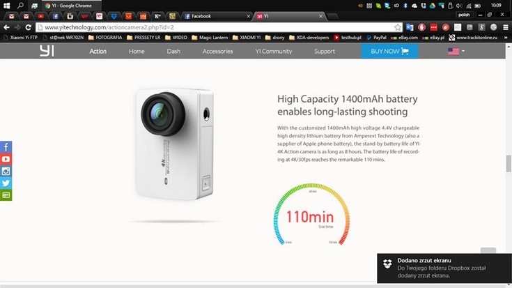 Экшн-камера Xiaomi Yi 4K научится снимать видео 4K