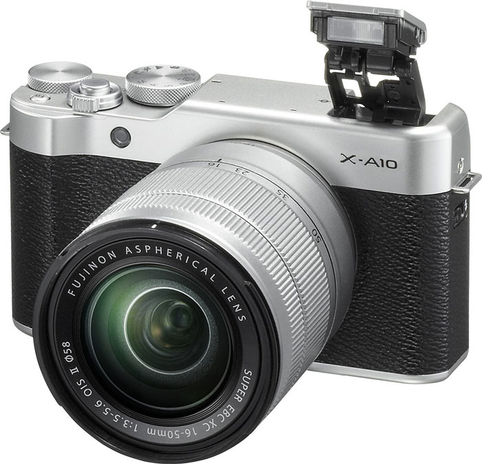 Камера Fujifilm X-A10 оснащена креплением для объективов Fujifilm X