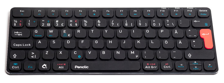 В описании Penclic KB3 производитель отмечает низкий профиль клавиш и тихую работу клавиатуры