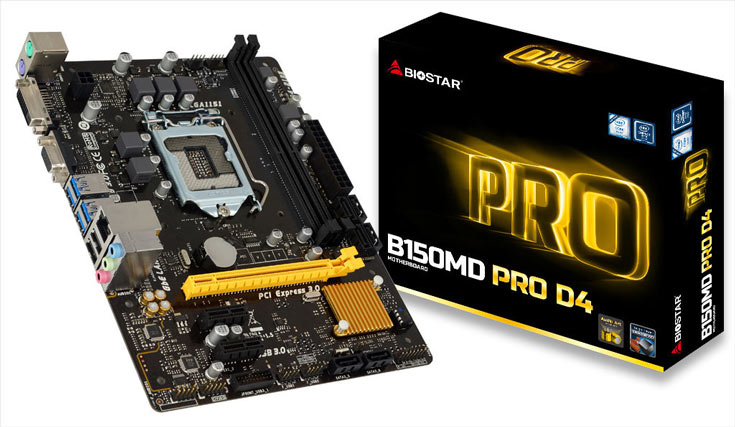 Плата Biostar B1150MD Pro D4 рассчитана на процессоры Intel в исполнении LGA 1151