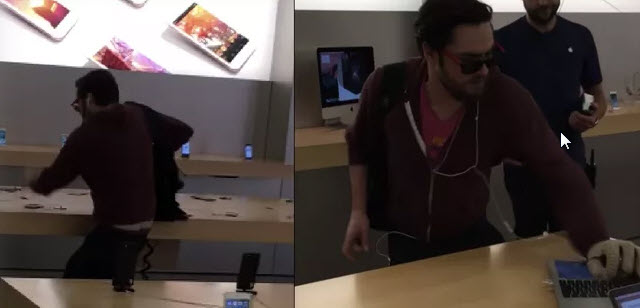 Посетитель магазина Apple, сославшись на нарушения прав потребителей, разбил 14 смартфонов iPhone и один MacBook