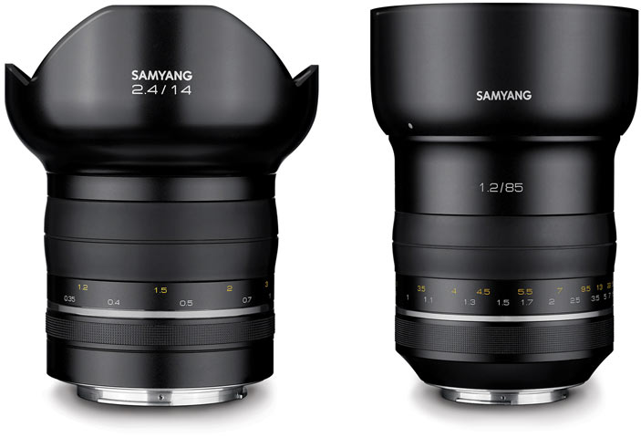 Семейство полнокадровых объективов Samyang Premium MF открыли модели 85mm F1.2 и 14mm F2.4
