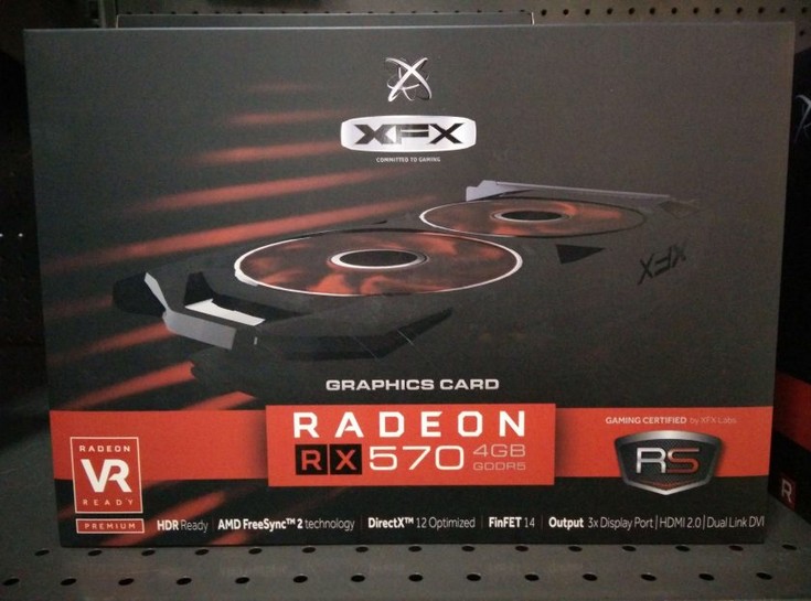 Появились изображения карт Radeon RX 580 и RX 570 в оригинальном исполнении